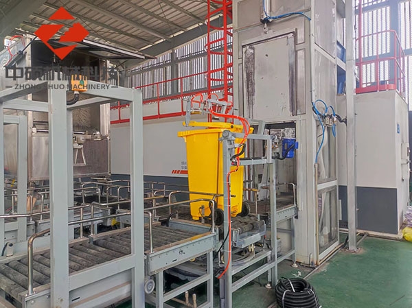 中碩醫廢桶清洗線現場使用實拍
